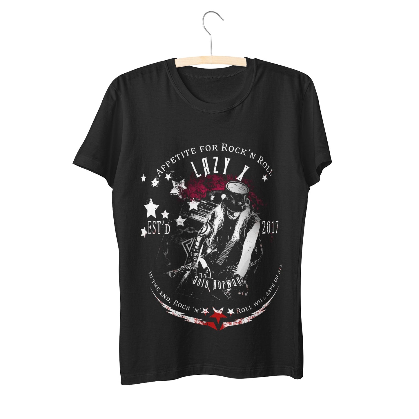 The "Lazy X - Appetite for Rock'n Roll" Crew Neck Tee