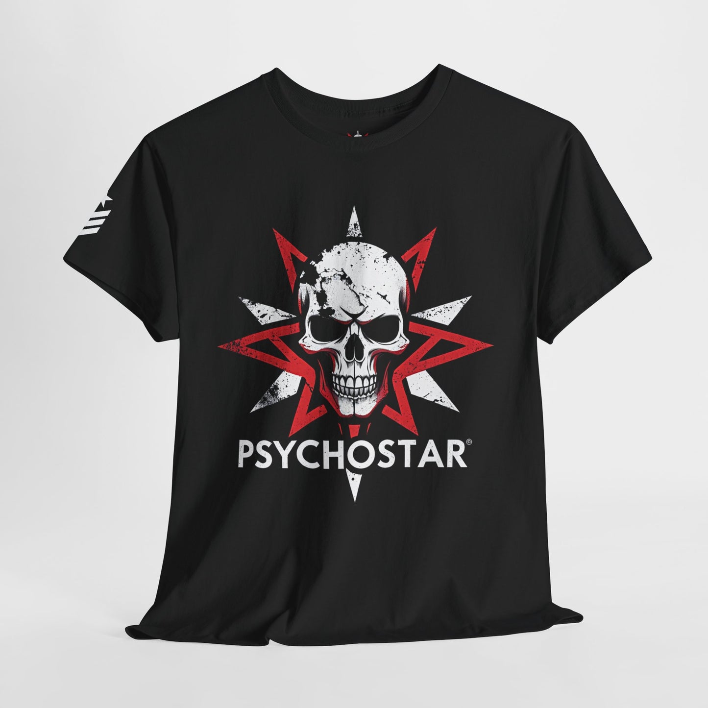 Psychostar Skull Tee — Gothic Punk Skull Graphic T-Shirt