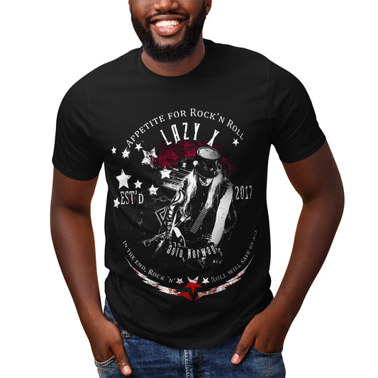 Lazy X - Unisex Short Sleeve Crew Neck Cotton Jersey T-Shirt