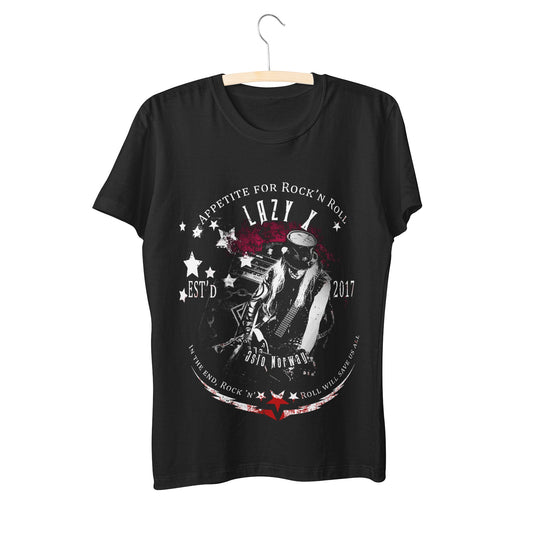 Lazy X - Unisex Short Sleeve Crew Neck Cotton Jersey T-Shirt