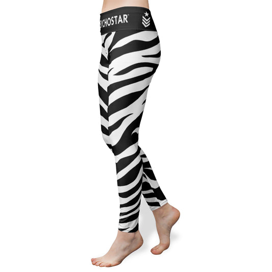 Glam Metal Queen | Zebra Reign High-Waist Leggings