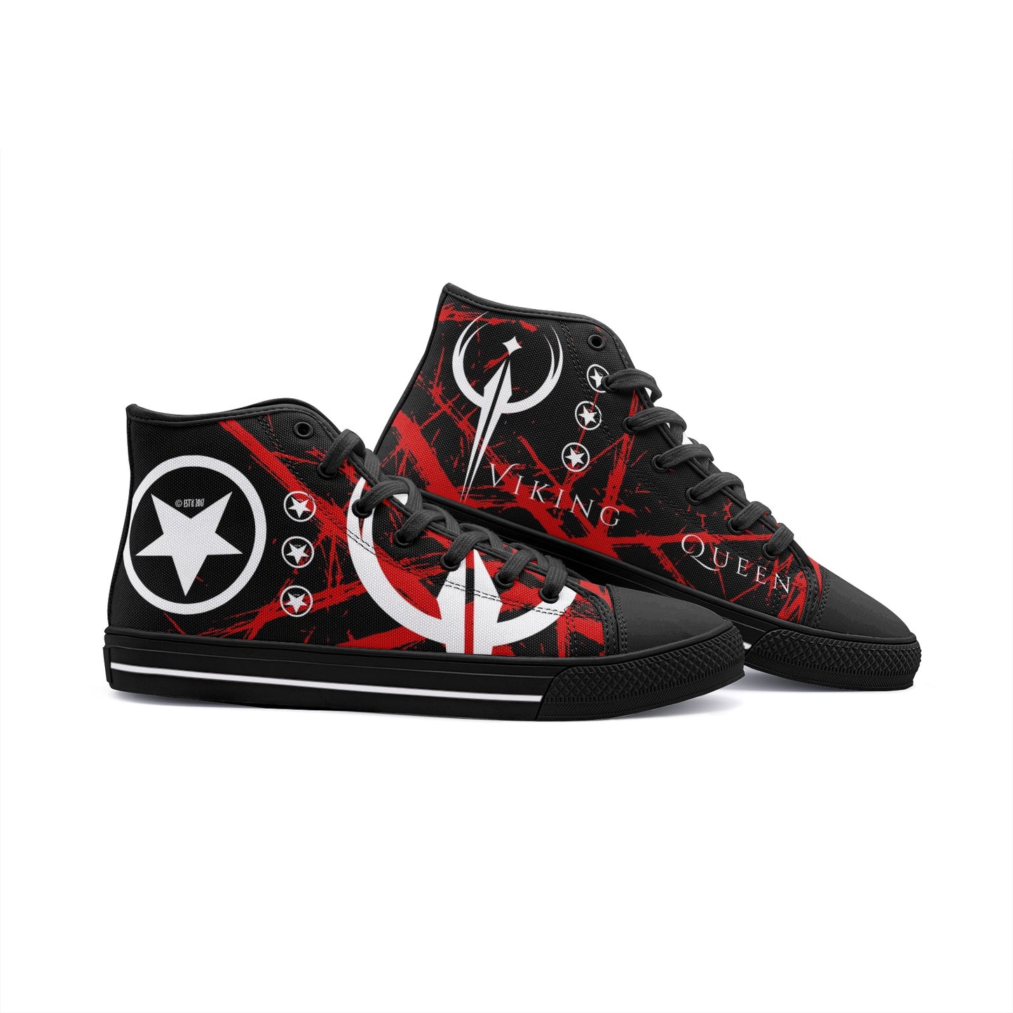 Viking Queen High Tops Converse style Shoes