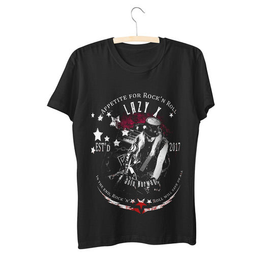 The "Lazy X - Appetite for Rock'n Roll" Crew Neck Tee